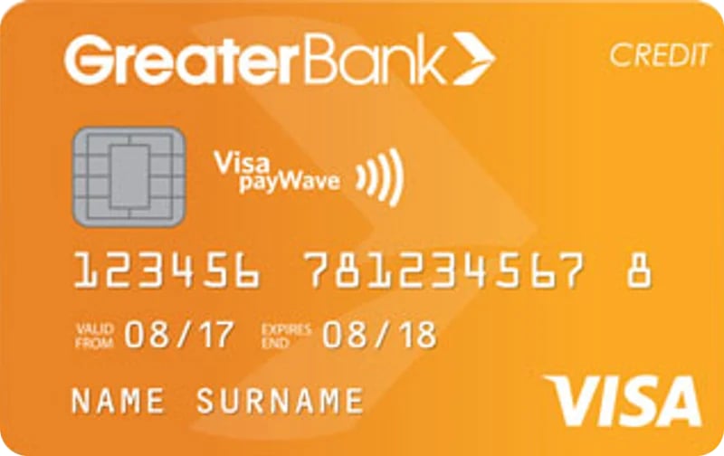 Greater Bank Visa Credit Card card
