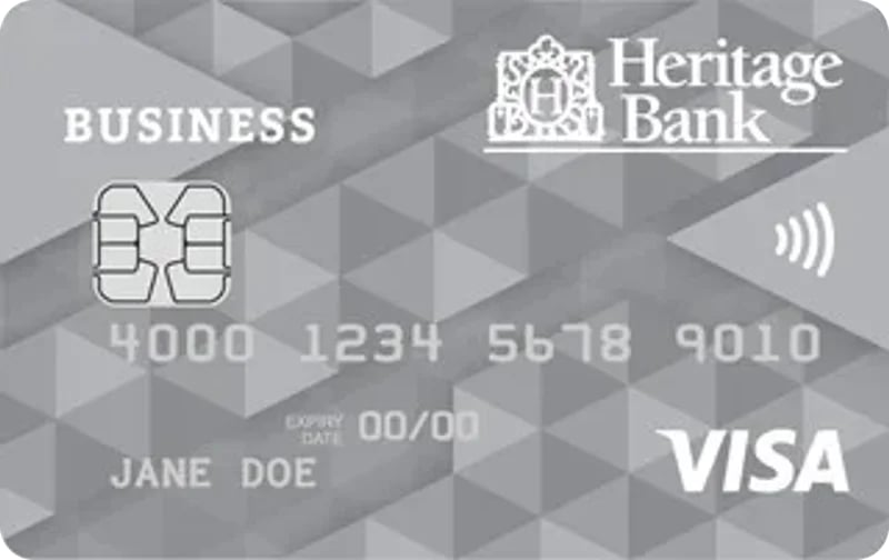 Heritage Bank Business Visa Secured Credit Card card