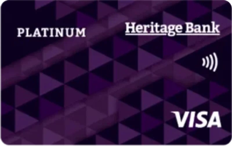 Heritage Bank Visa Platinum Credit Card card