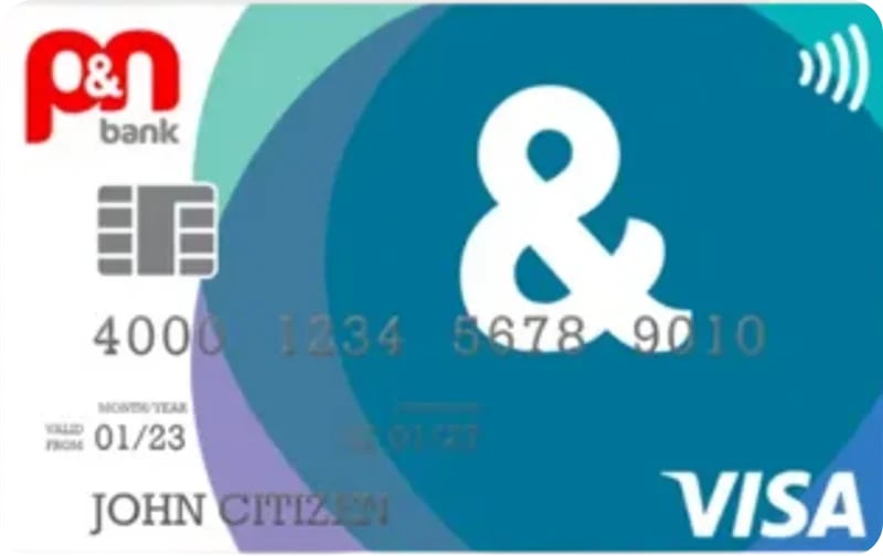 P&N Bank Visa Classic Credit Card card