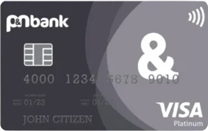P&N Bank Visa Platinum Credit Card card